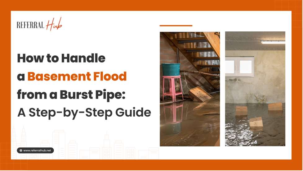 Pipe burst basement flood